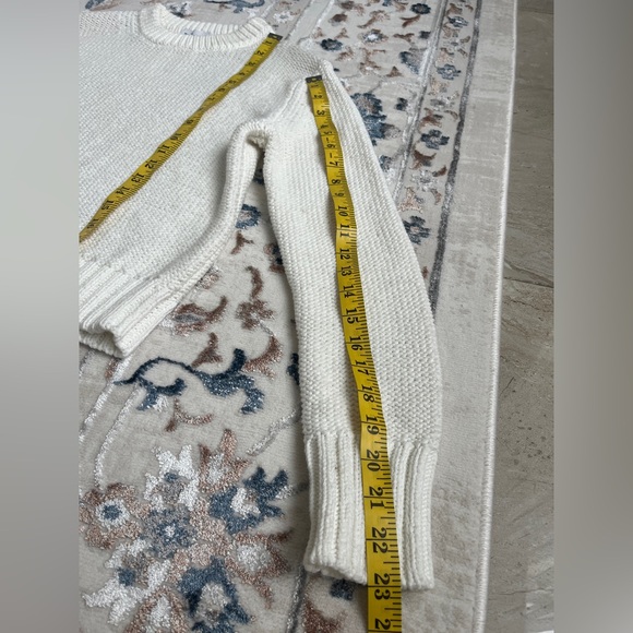 White + Warren Classic Cream white Crew Neck Sweater size Small - Picture 10 of 14